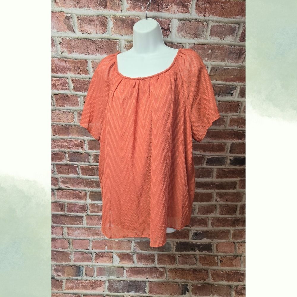 Women's LAUREN CONRAD Sheer Short Sleeves Top XXL